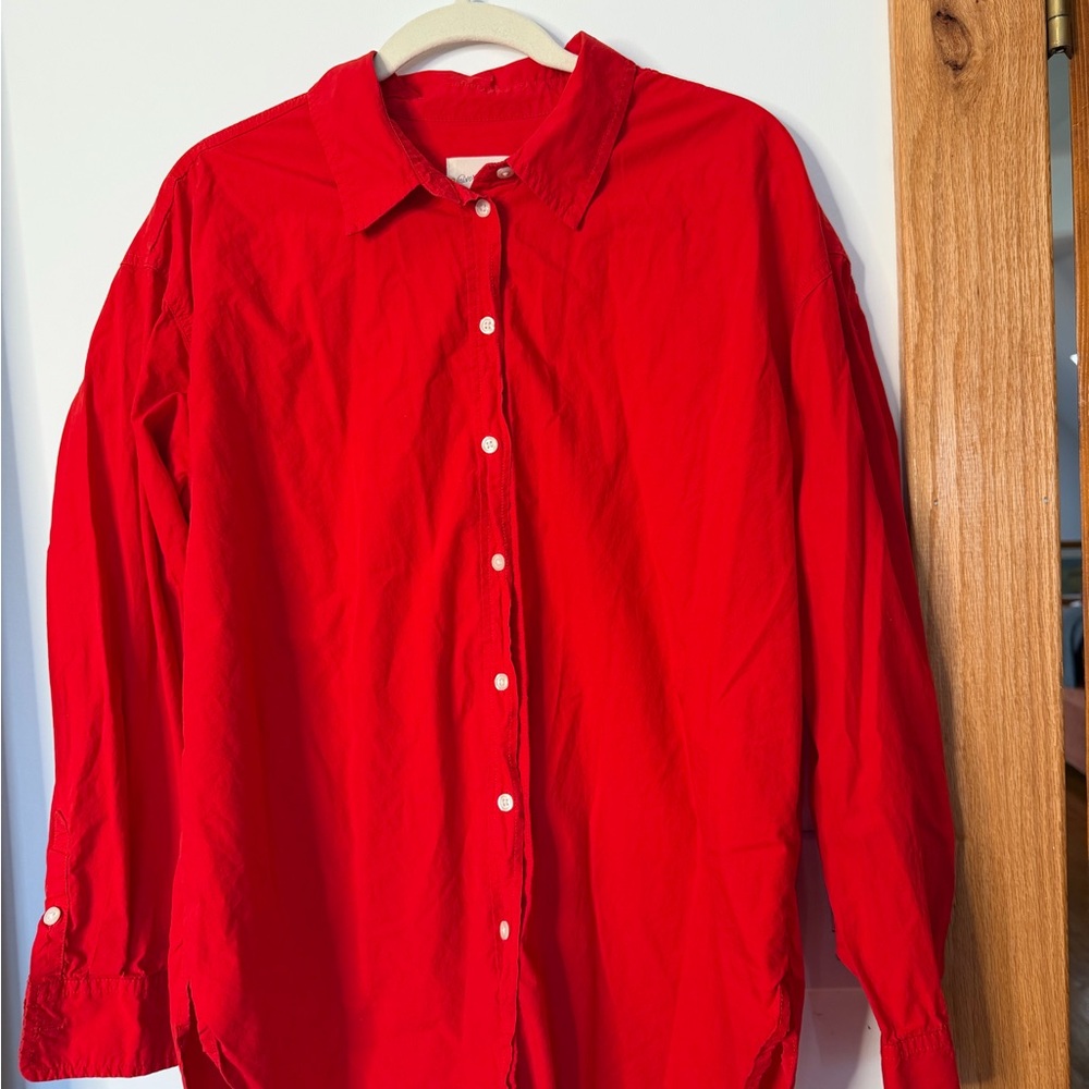 Universal Thread Bold Red Oversized Shirt